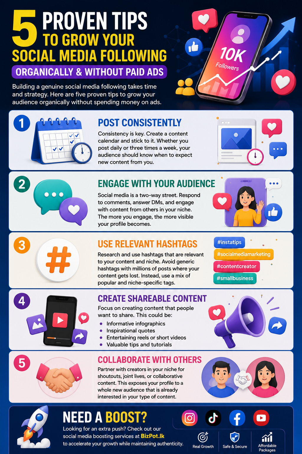 5 Tips to Grow Your Social Media Following Organically